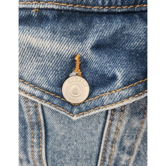 Hudson Jeans Classic Trucker Denim Jacket Blue Tahoe, Women’s Size S/M $215, NWT - Picture 6 of 16